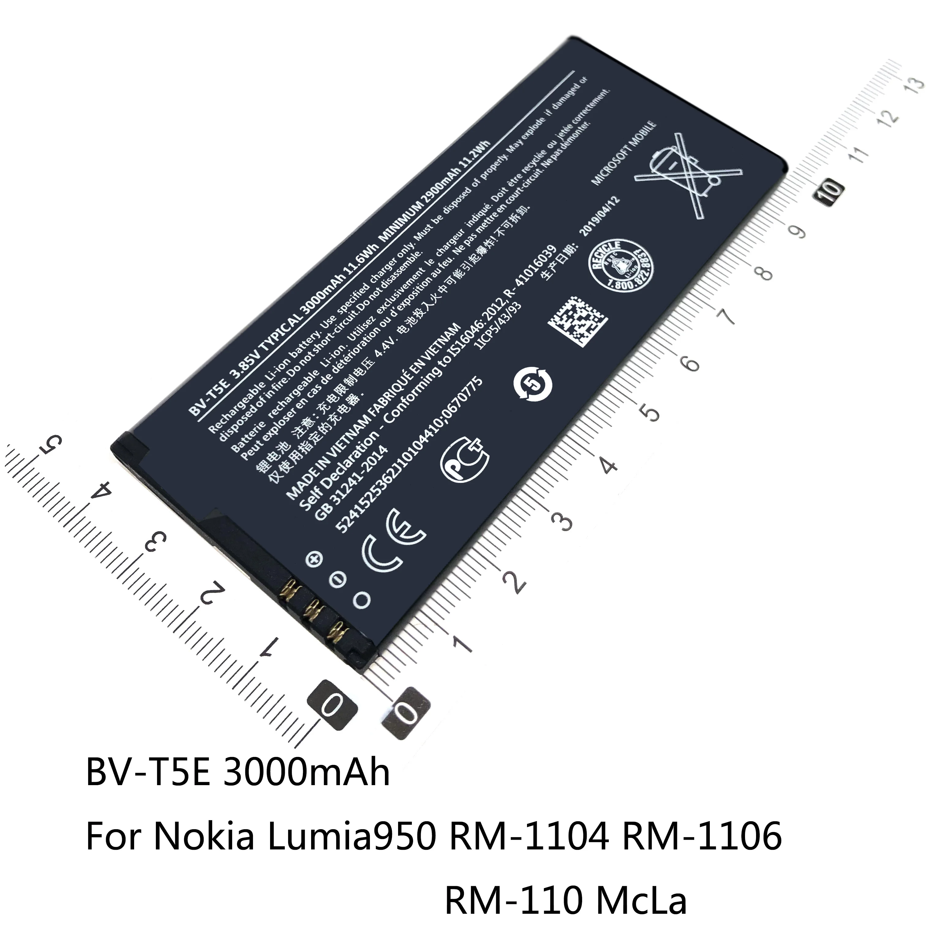 Аккумуляторная батарея для телефона Φ Microsoft Nokia Lumia 650 T4B 640XL T5E 950|Аккумуляторы