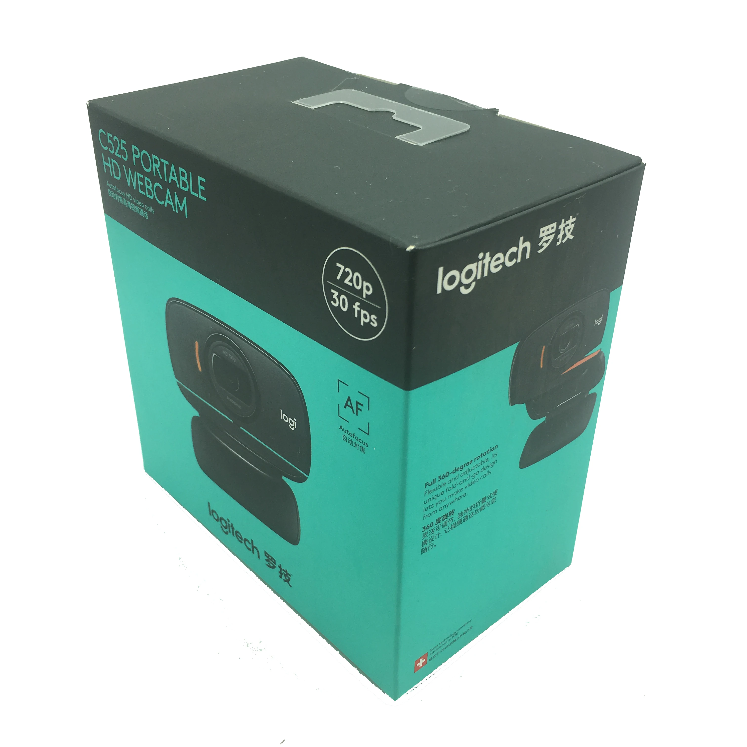 Logitech C525 веб-камера с высокой четкостью Портативный 360 Вращающийся 720p 8 Мега видео Автофокус вызова USB веб-Камера