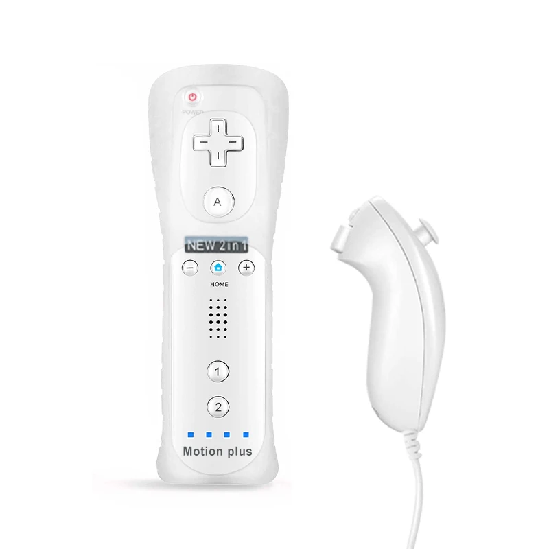 2 in 1 For Nintendo Wiimote Built in Motion Plus Inside Remote Gamepad Controller For Wii Controller For Wii remote and nunchuck 