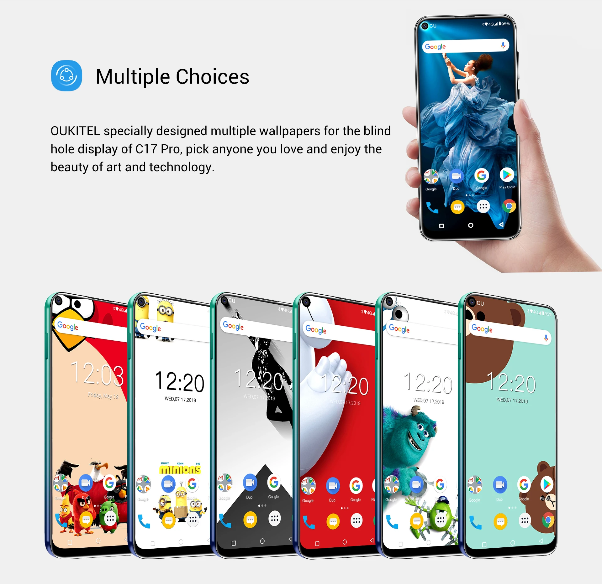 OUKITEL C17 Pro 6,3" 19,5: 9 Android 9,0 мобильный телефон MTK6763 Восьмиядерный 4 Гб ОЗУ 64 Гб ПЗУ двойной 4G LTE задняя Тройная камера смартфон