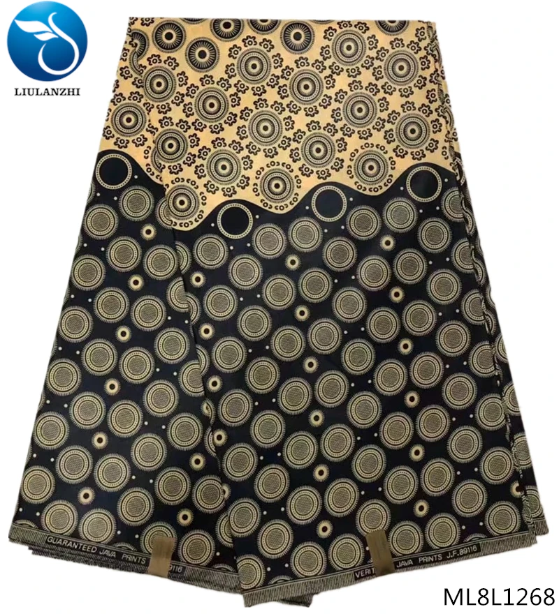 LIULANZHI африканская восковая ткань высокого качества многоцветная набивная Анкара восковая хлопковая ткань для платья 6 ярдов ML8L1260-ML8L1286 - Цвет: ML8L1268