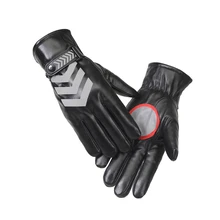 Зимние теплые ПУ Перчатки Светоотражающие износостойкие Нескользящие безопасные бархатные плюшевые перчатки для дорожного движения-полицейский руководство по работе