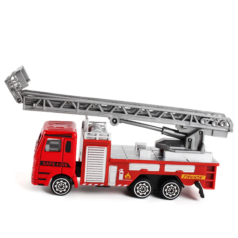 Alloy Engineering Toy Mining Car Truck Children's Birthday Gift Fire Rescue Present Toys For childrenToy Vehicles Fire Truck