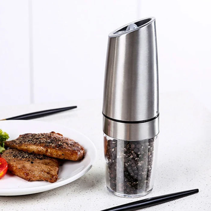 Automatic Electric Pepper Grinder LED Salt Light Pepper Seasoning Bottle Kitchen Grinding Machine PI669