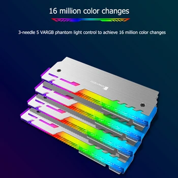 

2pcs RAM Heatsink Radiator RGB Cooler 5V ARGB Desktop Memory Cooling Heat Sink only for 5V ARGB Motherboard 256 Color