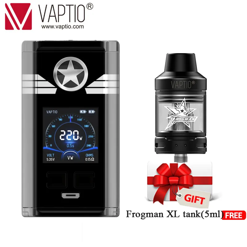 【Clearance】подарки Vape мод Vaptio N1 Pro2400W бокс мод для электронных сигарет Поддержка 2X18650 батареи без батареи