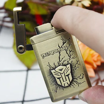 

Personalized Lighters Cool Relief Transformers Windproof Butane Torch Retro Refillable Gas Fire Briquet Chalumeau Isqueiro