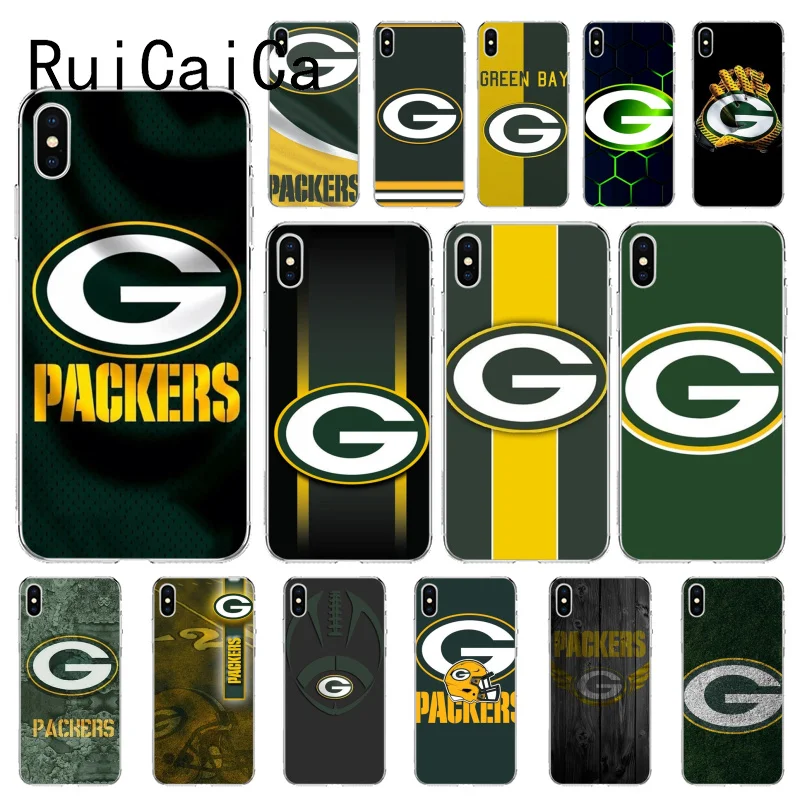 RuiCaiCa Green Bay упаковщик DIY Роскошный чехол для iPhone 8 7 6 6S Plus X XS MAX 5 5S SE XR 10 11 pro Max |