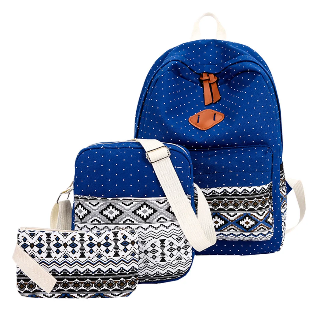 Dark Blue 35# школьная сумка женский холщовый рюкзак в этническом стиле для прогулок сумка для студента Противоугонная дорожная Подростковая мужская сумка - Цвет: Dark Blue