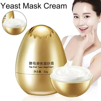 

1/2/4 Pcs Egg Shell Yeast Mask Cream Peel-Off Facial Creams Nourish Hydrating Moisturizing Veil Skin Care Yeast Eggshell Mask