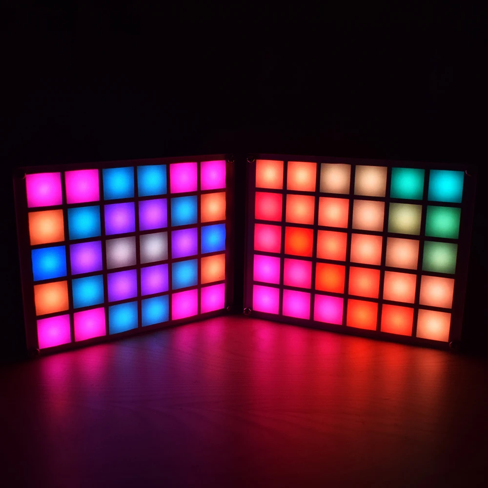 Многофункциональный светодиодный музыкальный спектр RGB цветовая палитра часы DIY Электронный комплект