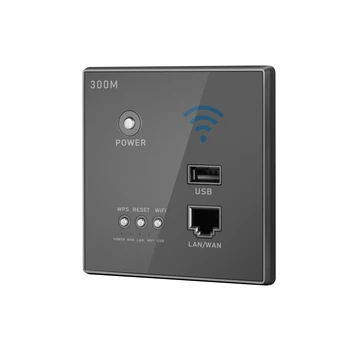 

300Mbps Wireless Router Power AP Relay Intelligent Wireless WIFI Repeater Extender Wall Embedded 2.4GHz Router Panel rj45