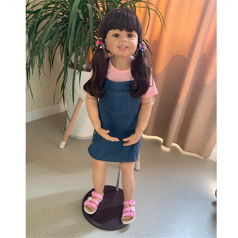 98 см Boneca Reborn Baby Doll игрушки реальная жизнь коэффициент Bebe Reborn Corpo De Silicone Inteiro Reborn для маленьких девочек реквизит для фотосессии Juguetes - Цвет: 98cm doll