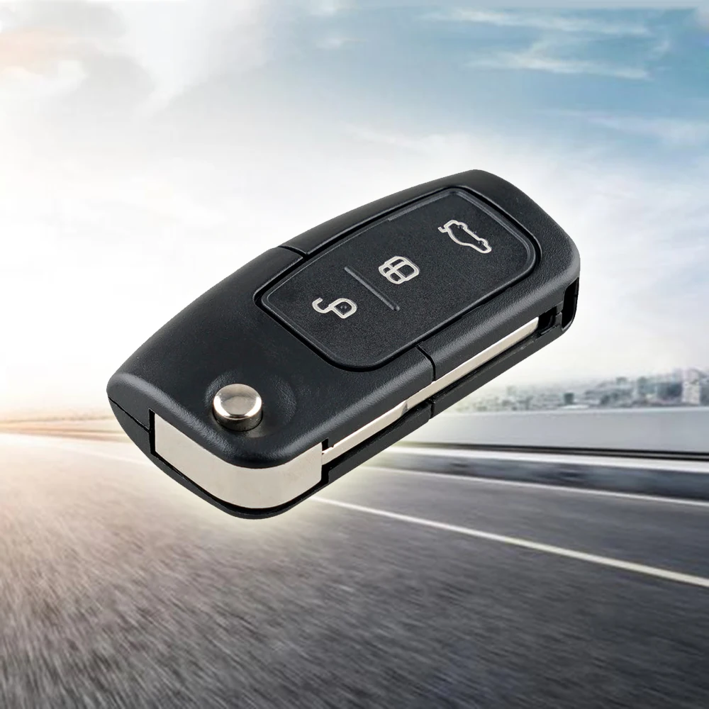

3 Buttons Car Remote Key DIY 433MZH for Ford Fusion Focus Mondeo Fiesta Galaxy HU101 Blade Vehicle Flip Key