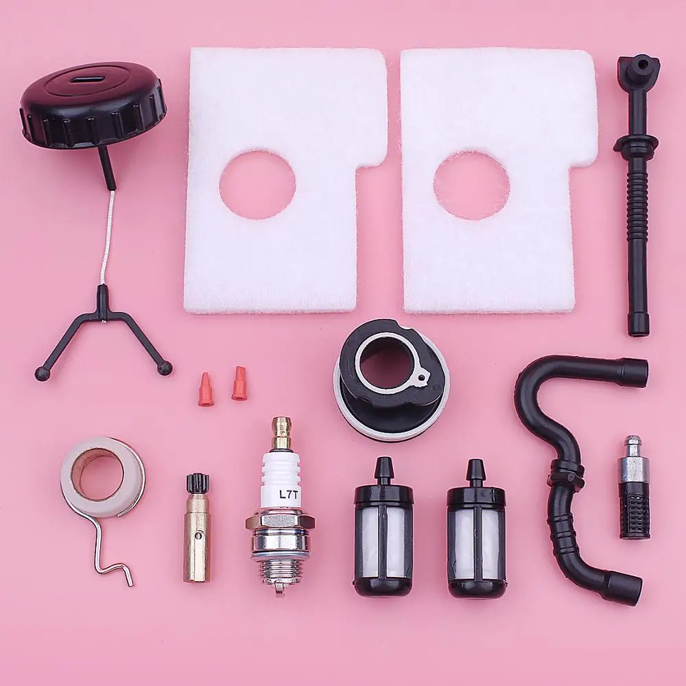Kit de Tampão do Filtro ar para Stihl Combustível Motosserra 1130 124 0800 w Worm Engrenagem Coletor Admissão Bomba Mangueira Óleo Ms180 018 Ms170 017