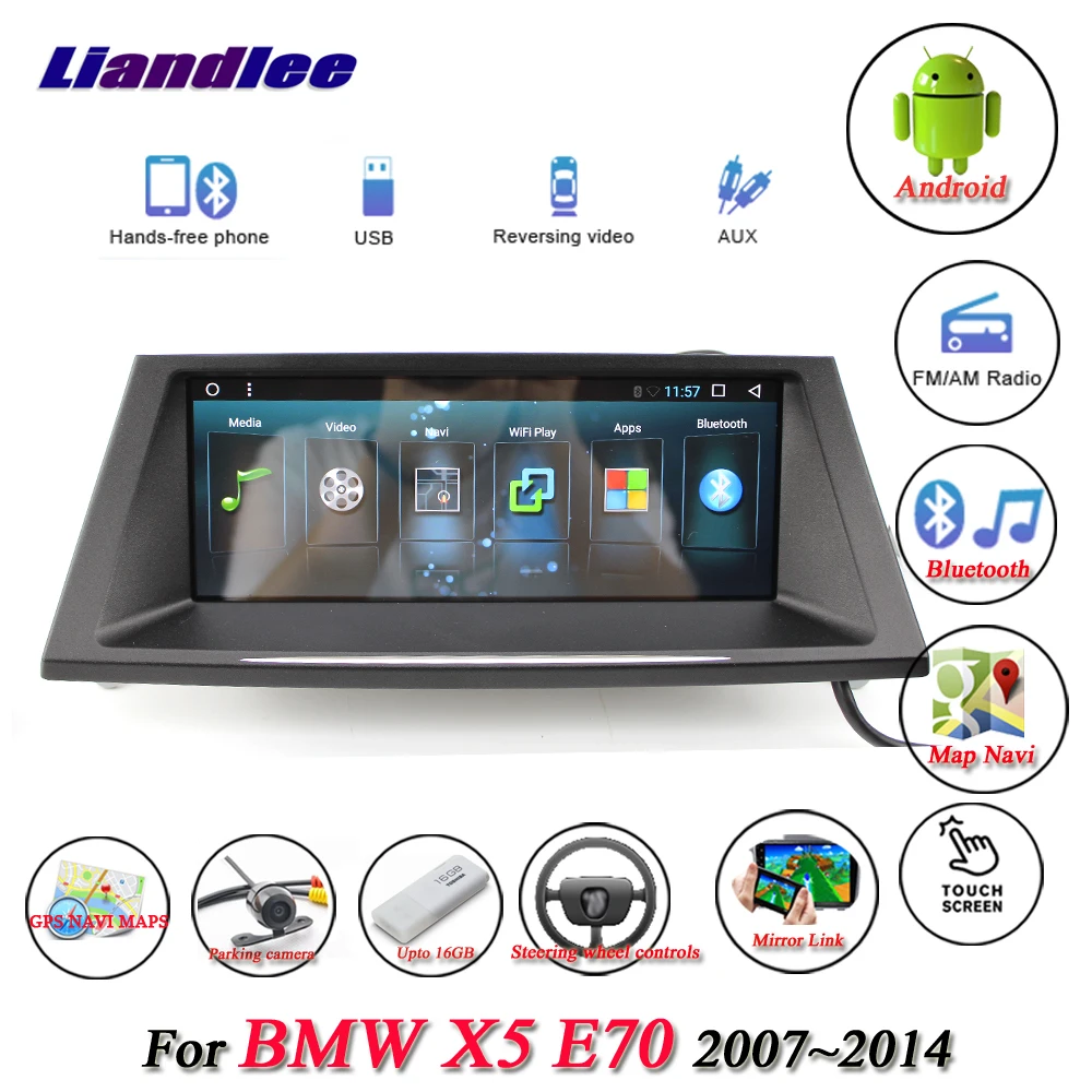 

For BMW X5 E70 2007-2014 Car Android 10.0 Player Multimedia Stereo System Carplay Androidauto GPS Navigation HD Screen