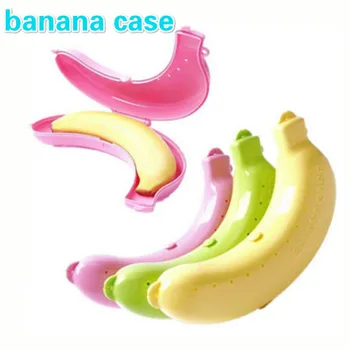 

3 Colors Fruit Banana Protector Box Holder Lunch Container Storage Box for Kids Protect Case
