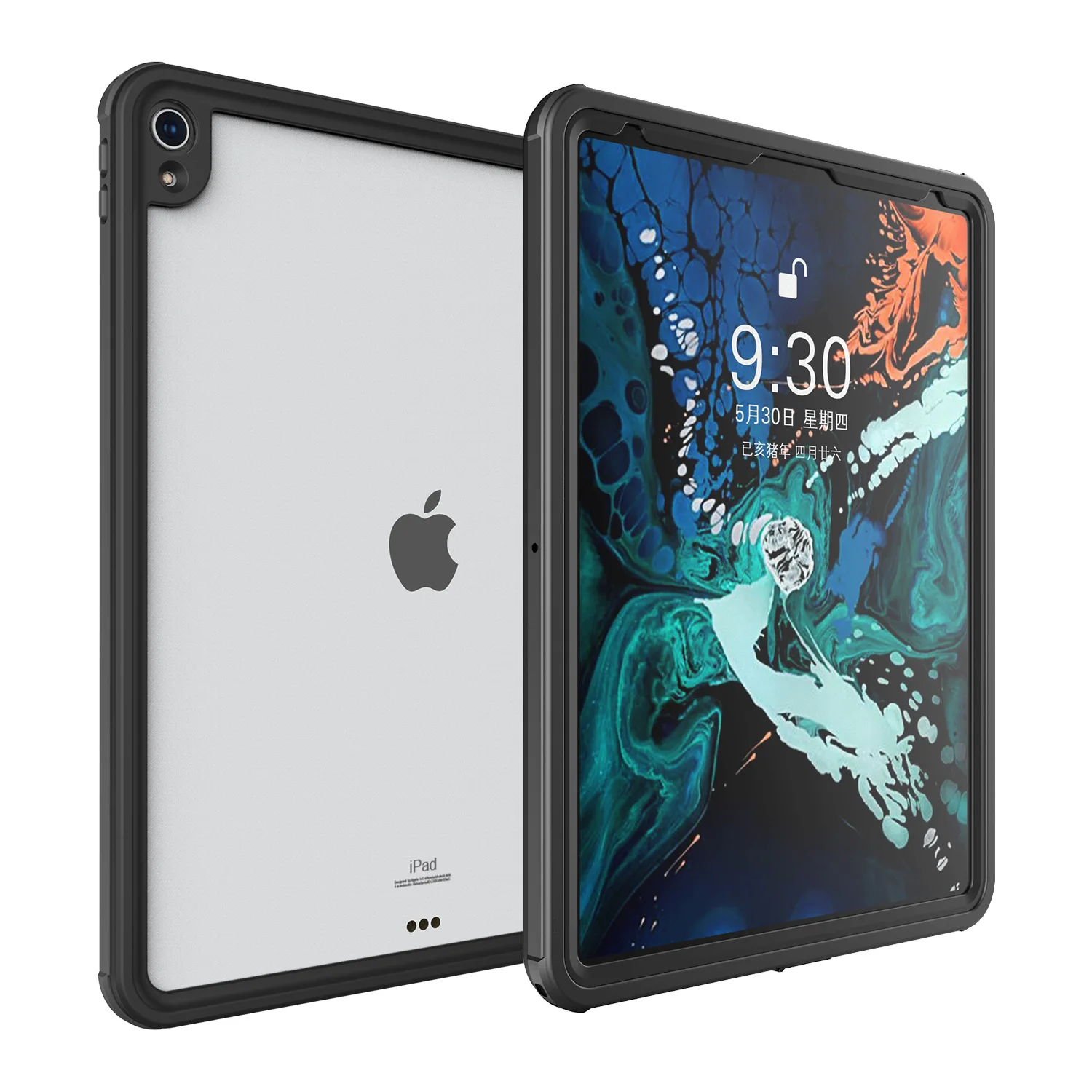 

Full Sealed Waterproof Case for iPad Pro 12.9 2018 Swim Underwater Shockproof Snowproof Cover 360 Protection Shell on Pro 12.9