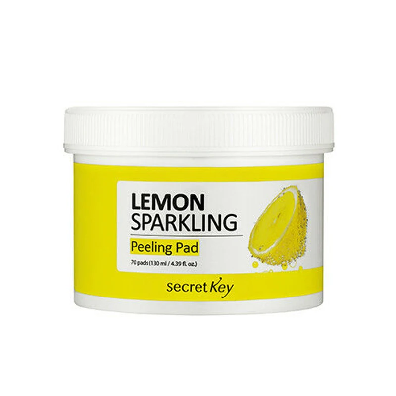 

SECRET KEY Lemon Sparkling Peeling Pad 70pcs Face Skin Exfoliator Pimple Blackhead Removal Facial Exfoliating Korea Cosmetics