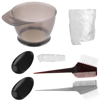 

1 Set of 8Pcs Assorted Hairdressing Tools Mixing Bowl Earmuff Combs Brushes Mixer Kit Hair Dyeing Tool Set (Set 2 + Set 3)