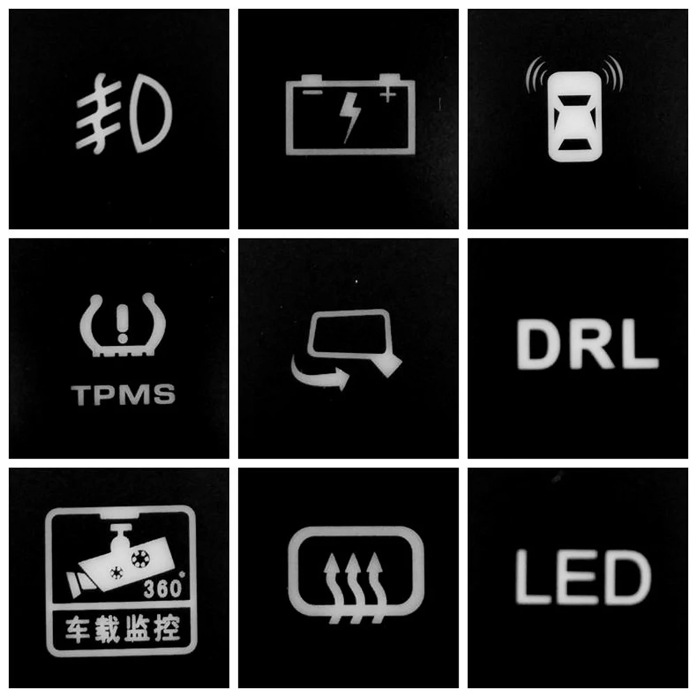 

For Mitsubishi Outlander 2013-2019 Front Fog Light LED DRL Heating Up Tail Gate Radar Parking Sensor Switch Button with wire