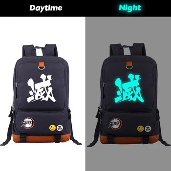 

Anime Demon Slayer Luminous Backpacks School Laptop Oxford Shoulder Backpacks Schoolbag for Teens Boys Girls Travel Sport Bags