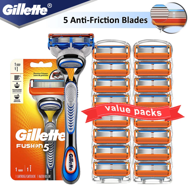 Gillette Fusion 5 Shaving Machine Safety Razor Holder Face Shaver Cassettes Shave Beard Case