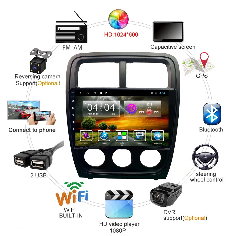 Автомобильный мультимедийный проигрыватель easteregg 2 Din 2009 дюйма Android FM BT GPS