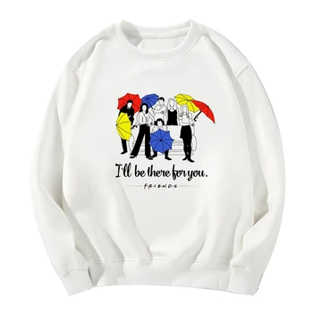 

Round Collar Spring Autumn Hoodies Friends Hatless Kpop Gothic Oversize Plus Size Sweatshirt Vogue Casual Loose bluza damska