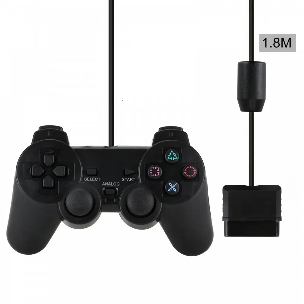 Проводной контроллер для Sony PS2 джойстик двойная ударная консоль видеоигр геймпад