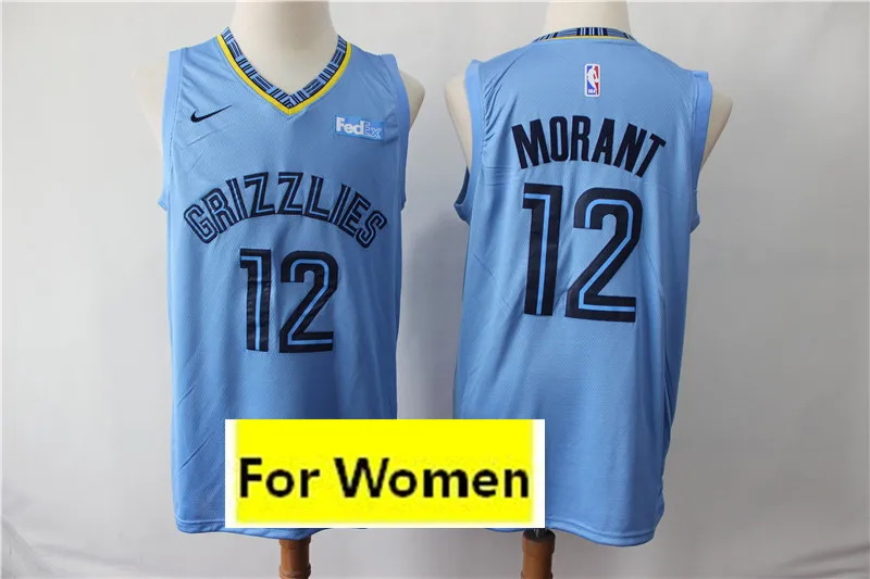 Женский baskeball Memphis#12 Ja Morant майки