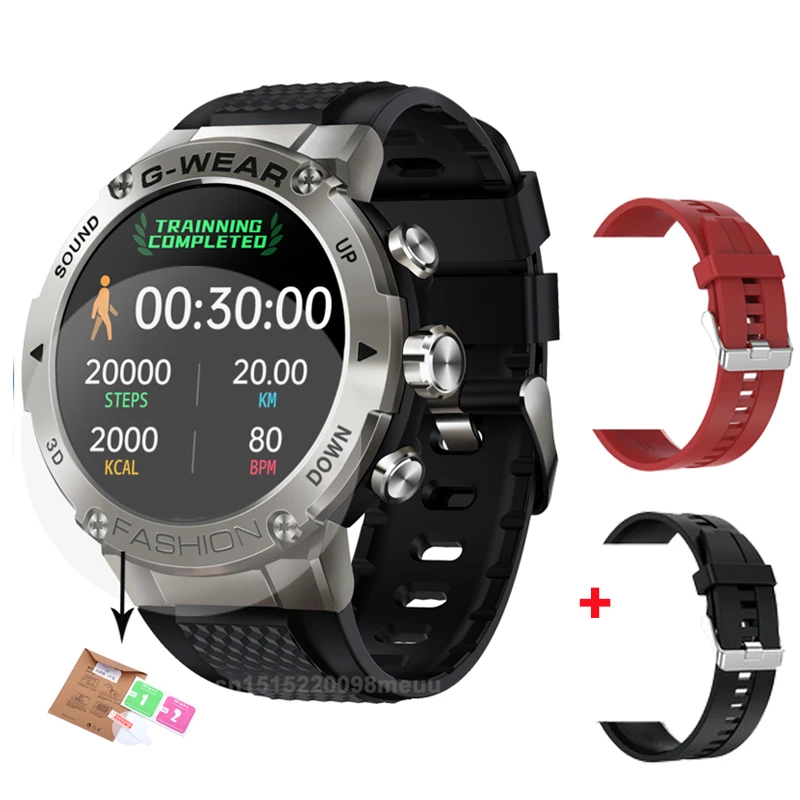 Sports Smart Watch Men BT Phone Call Customize Watch Faces Music Fitness Tracker Super Long Standby Smartwatch Android IOS K28H 