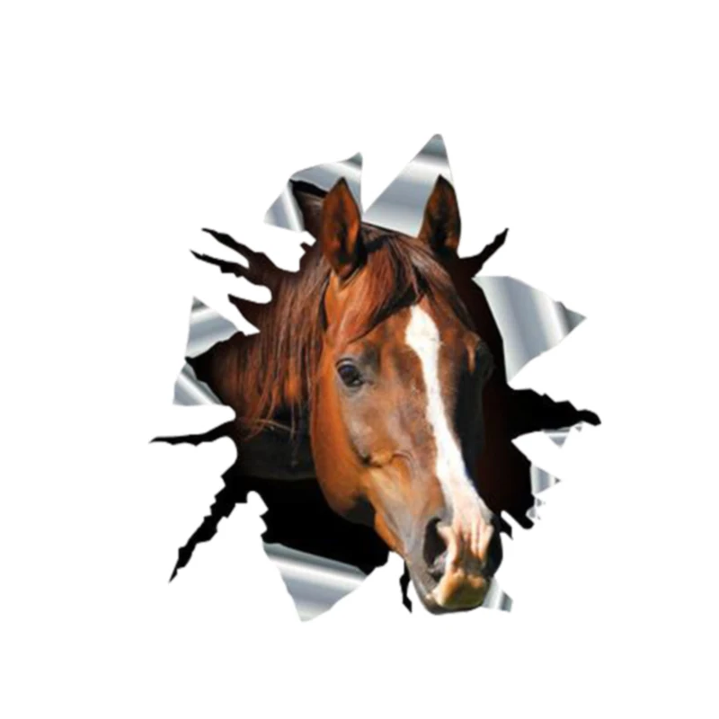 

Personality 3D Car Sticker Arabian Horse Animal Decals Auto Accessories Car Window Waterproof PVC 13cm X 12cm