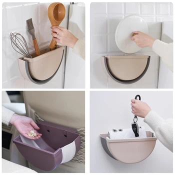 

Large Foldable Kitchen Trash Plastic Storage Box Organizer Kitchen Accessories Storage Basket Kitchen Storage Shelf