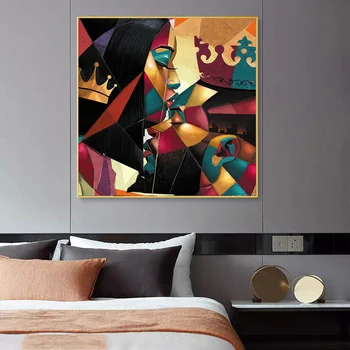 Abstract Royal Lovers Artwork Printed on Canvas 3