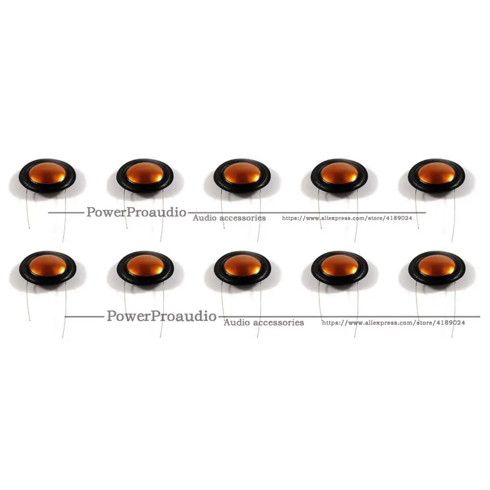 10 шт. 19,4 мм шелк+ золотой алюминиевый цвет купольная диафрагма твитеры Голосовая катушка(свинцовый провод того же размера