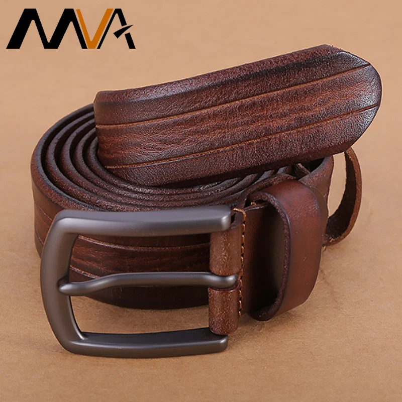 

MVA Men Belt Genuine Leather Luxury High Quality Man Leather Belt Vintage Business Belts For Male Waistband Dropshipping 4142