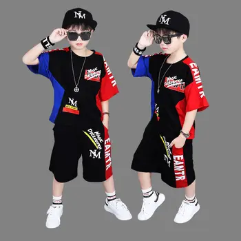 

Children's clothing 5 boys' summer suit 20197 summer 9 children 6 short sleeves 8 boys 10 clothes 12 years old 4 Tide
