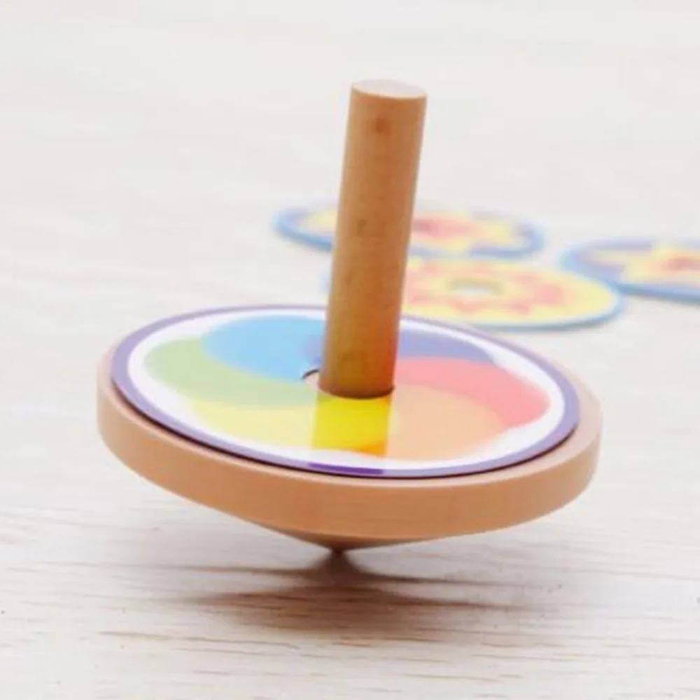 wooden nostalgic children hand spinner fingertips ro