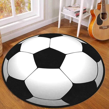 

Floor Rug football print Rug Round Rug Shaggy carpet Floor Mat shaggy carpet for Carpet living room Home decoration modern