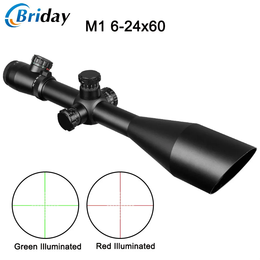 M1 6-24x50 Hunting Mark4 M3 3.5-10x50 M1 4.5-14X50 M3 6-24x50 M1 6-24x60 Mil-dot Illuminated Riflescopes Rifle Scope With 20mm Mounts - Цвет: M1 6-24x50