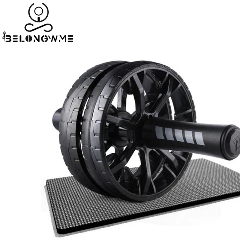 

ABS Abdominal Roller with Mat Exercise Wheel No Noise Abdominal Muscle Fitness Wheels Arm Waist Leg Exercise Equipment Trainer