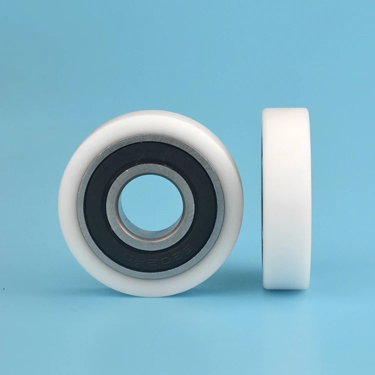 2 шт. 15*43*11 мм Bbearing колеса Non-Стандартный 6202 подшипник ролика Пластик с покрытием из нейлона направляющее колесо