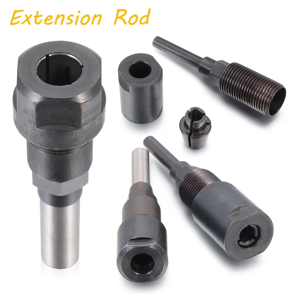 

1 pc 1/4" 8mm Shank Milling Cutter Extension Rod HSS Router Bit End Mills Collet Tweezer For Woodworking Engraving Machine