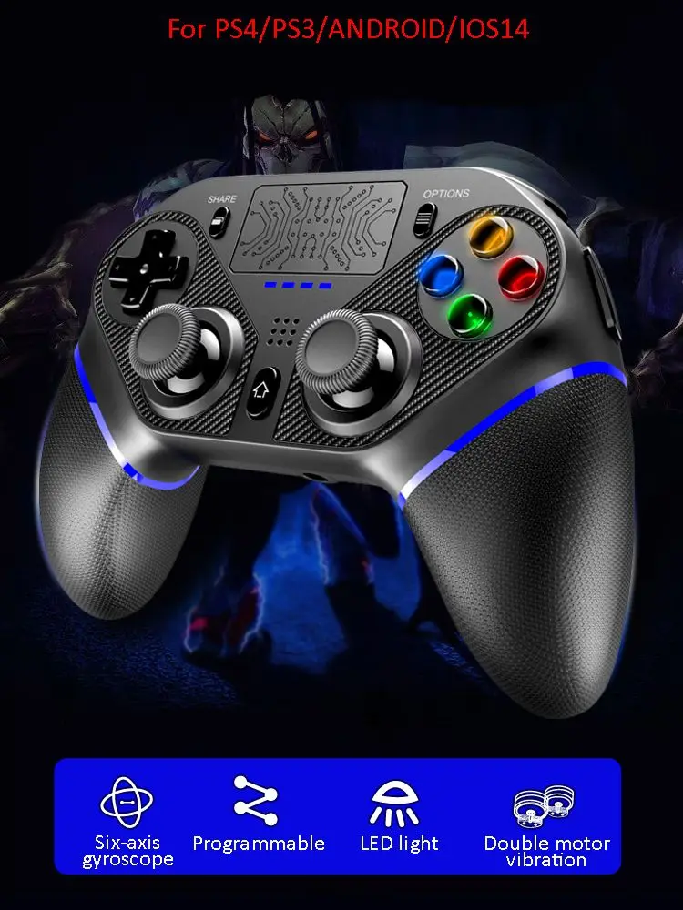Nuovo Gamepad Ipega P4010/P4008 Bluetooth Joyctick Con Touchpad Led Light Speaker Game Controller Playstation 4 Per Sony Ps4 Ios