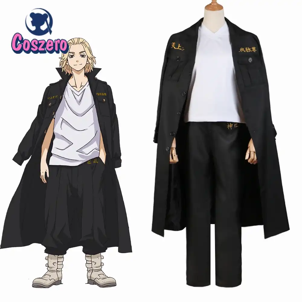 Kostum Cosplay Anime Tokyo Revengers Manjiro Sano Mantel Hitam Celana Kaus Karnaval Halloween Untuk Dewasa Anime Costumes Aliexpress