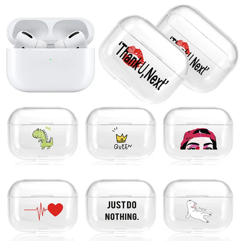 Кристальный милый чехол для наушников для Apple AirPods pro Чехол Жесткий ПК прозрачный для Airpods 3 защитный чехол Airpods tective чехол