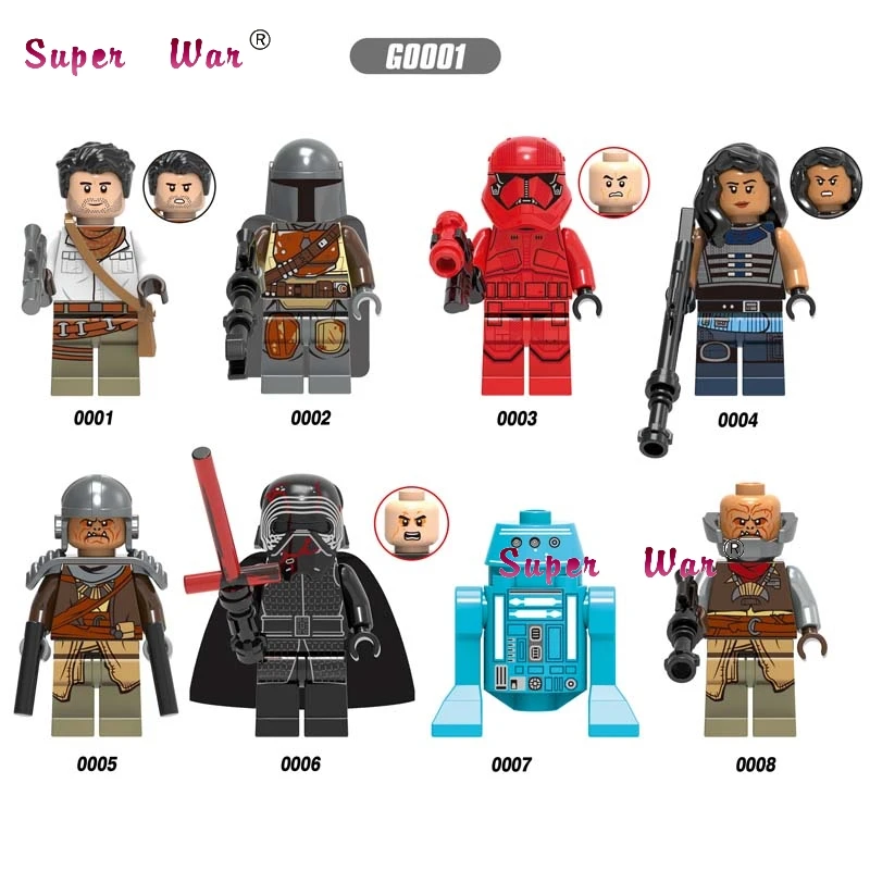 50 шт. Звездные войны Poe Dameron The Man Rhoda Sith Stormer Kare Dunn Raider Empire механический робот строительные блоки игрушки для детей