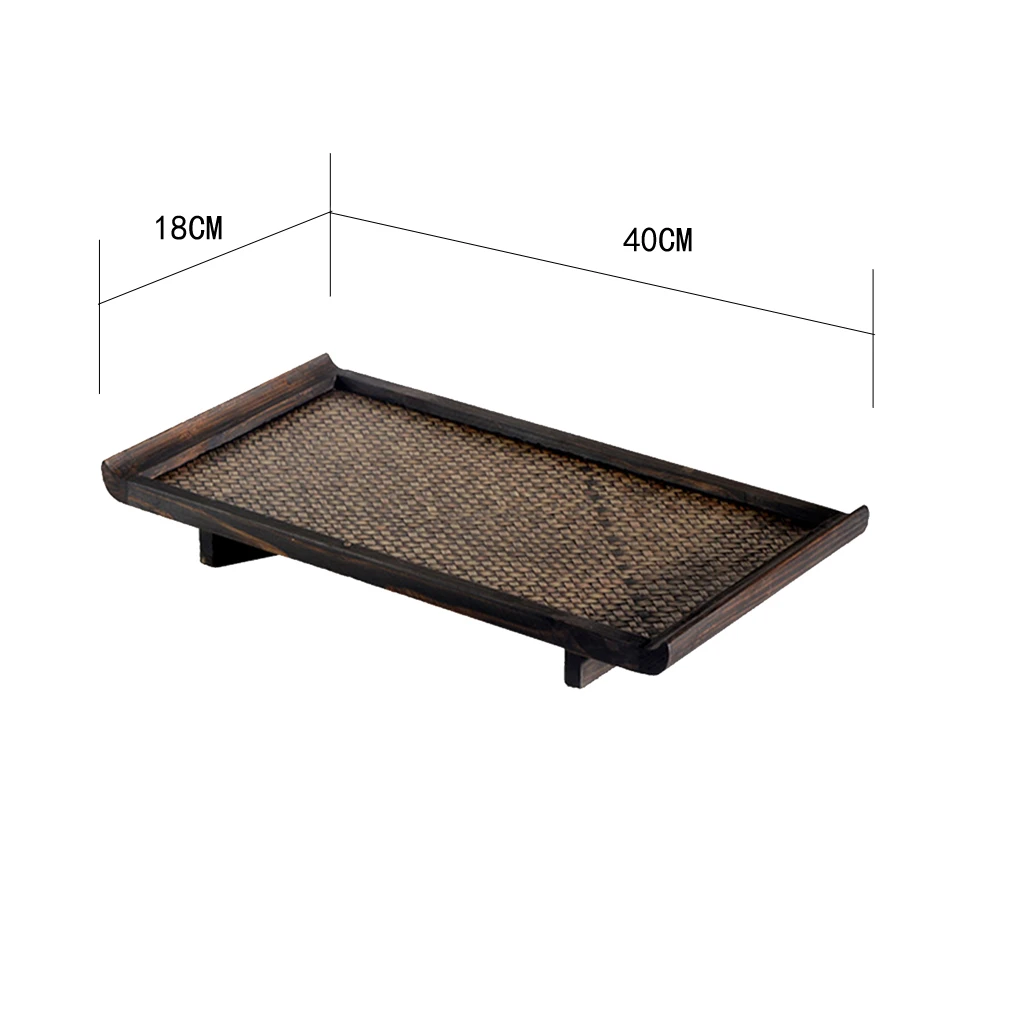 Vintage Bamboo Home Food Tea Serving Dinner Fruit Trays Rectangular Choices of 3 Sizes