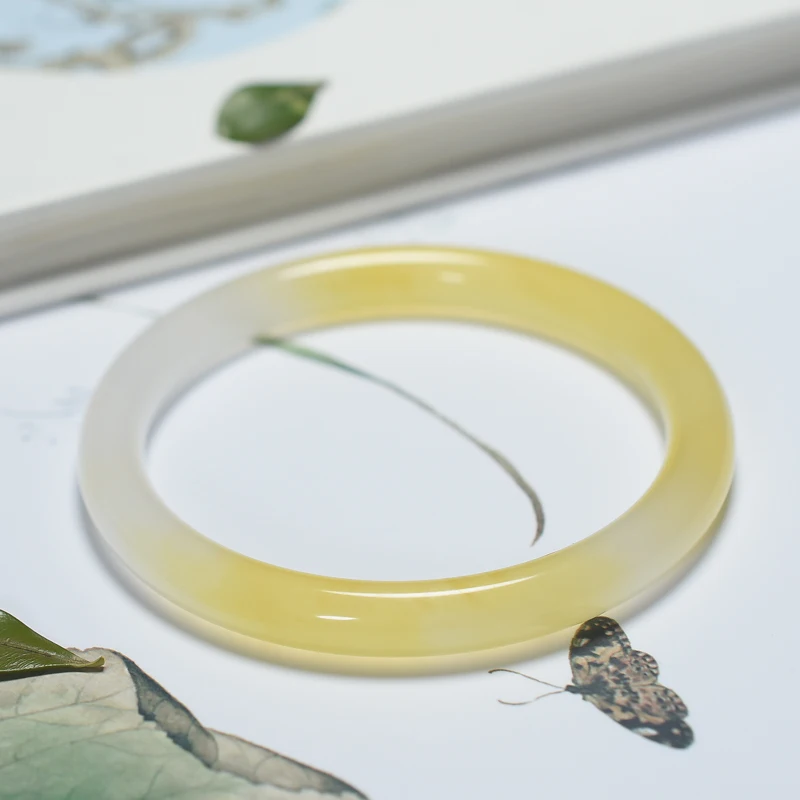 

Zheru jewelry natural two-color round agate chalcedony 54-64mm bracelet elegant princess jewelry, best gift for mother and girlf